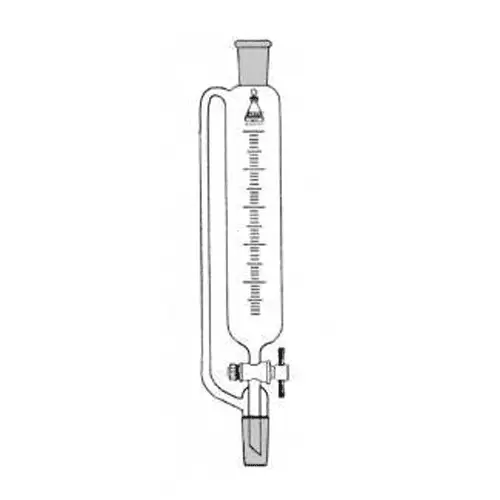 Funnel, Addition, Graduated With Equalizing Arm - Capacity/Subdivision 1000ml x 10ml, Stopcock Bore 4mm, Joint Same Size 24/40