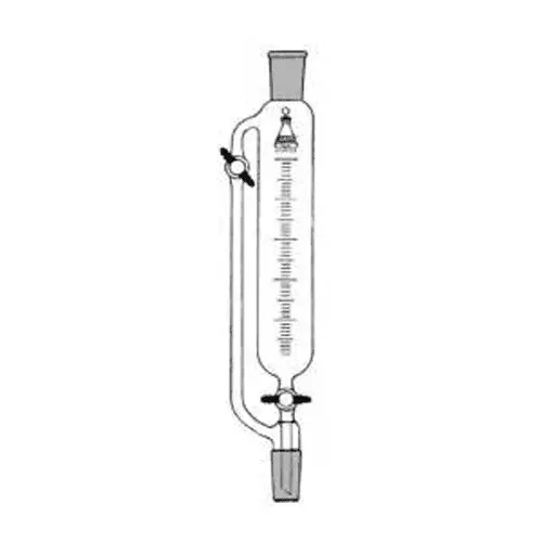 Funnel, Addition, Graduated With Equalizing Arm - Capacity/Subdivision 10ml x .2ml, Stopcock Bore 2mm, Joint Same Size 19/22