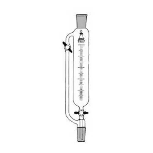 Funnel, Addition, Graduated With Equalizing Arm - Capacity/Subdivision 1000ml x 10ml, Stopcock Bore 4mm, Joint Same Size 24/40